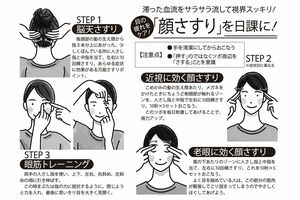 目の疲れをケア！顔さすりの実践3STEP