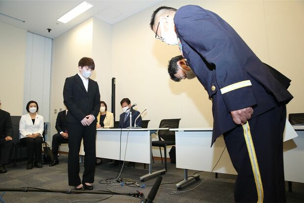 '22年9月、防衛省から謝罪を受ける五ノ井さん