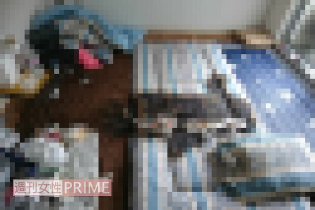 40代男性の孤独死の現場（写真提供／高橋大輔さん ＊編集部でボカシを入れています）