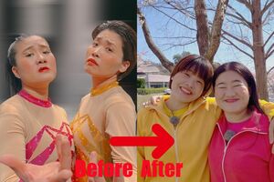 コンビ仲良くリバウンドしてしまったガンバレルーヤ。よしこは、体脂肪率がダイエット前より高い46％に（共に公式インスタグラムより）