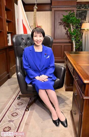 結党以来初の女性総裁に選出された高市早苗氏(2025年10月4日撮影)