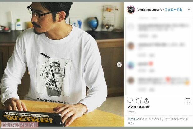 坂口憲二が営む「THE RISING SUN COFFEE & BEANS」のInstagramより