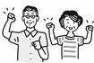 「ボーナス年金」がもらえるのは、男性今年61歳以上（昭和36年4月1日より前に生まれた人）、女性今年56歳以上（昭和41年4月1日より前に生まれた人）（イラスト／浜田哲郎）