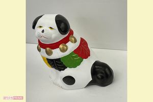 愛くるしい犬モチーフのオリンピックコラボ佐土原人形