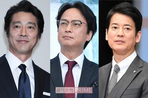 （左から）堤真一、椎名桔平、唐沢寿明
