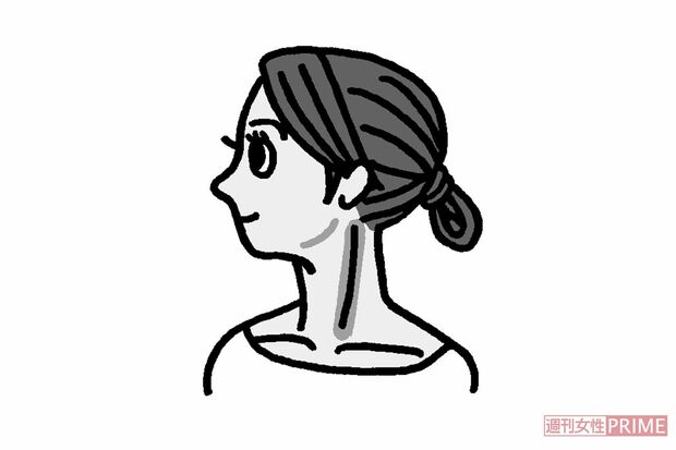 効果抜群！「首筋はがし」のやり方（1）　※イラストはイメージです　イラスト／幸内あけみ