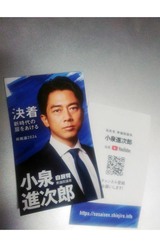 小泉進次郎氏が9月8日の桜木町駅の演説会で配布した名刺