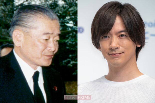 DAIGO（右）の祖父は元内閣総理大臣の竹下登氏（故人、左）