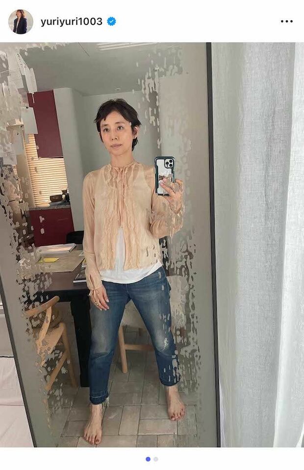 波紋を呼んだ石田ゆり子のベリーショート(本人のインスタグラムより)
