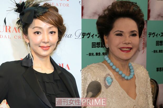 左から神田うの、デヴィ夫人