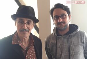 娘婿のレオナルドさん（右）もイタリア会館で働いている。ドリアーノさんのファッションはさすがイタリアーノ