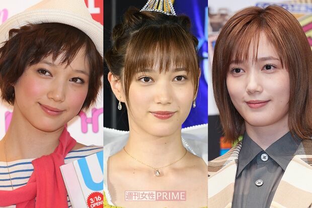本田翼（写真左から'12年・20歳、'18年・26歳、'21年・29歳）