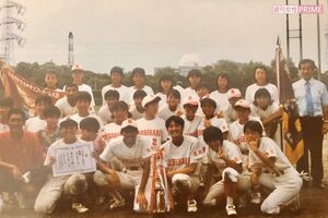 柏原中学校時代には全国大会で優勝。エースピッチャーとして活躍した