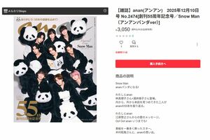 メルカリで転売される『Snow Man』表紙のanan