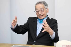 80歳を過ぎているとは思えないほどエネルギッシュ。その明るさでインタビュー中も笑いが絶えなかったマリオンクレープ創業者、岸伊和男さん