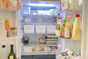 削りワザ1:節電のため冷蔵庫はスカスカ、冷凍庫はつめつめに!