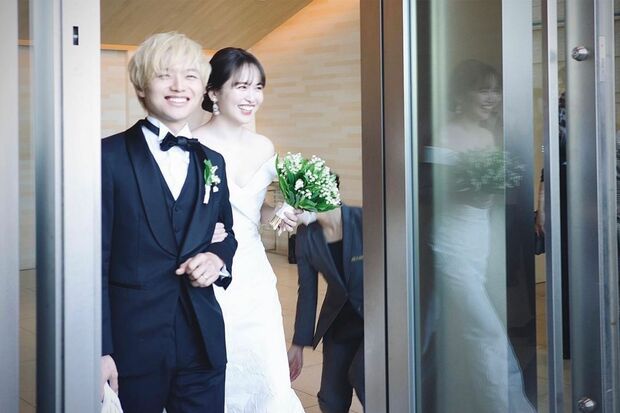 結婚式でのゆうこすとたなか（参加者のインスタグラムより）