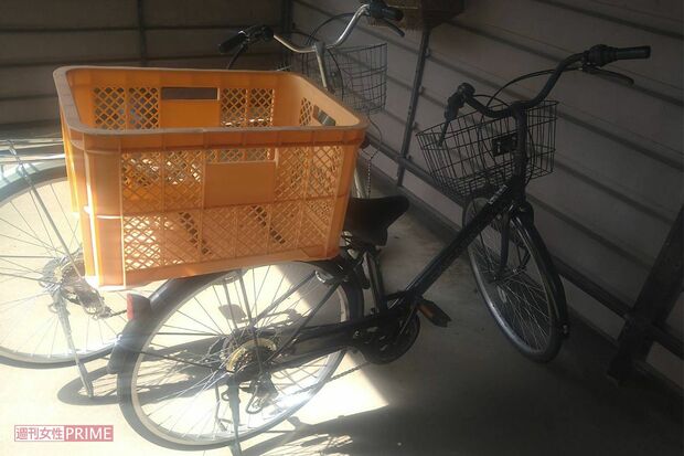 亡くなった母親が愛用していた自転車