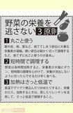 野菜の栄養を逃さない3原則