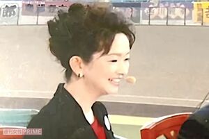 アナウンサー時代の高橋さん。古舘伊知郎さんにも認められ、競輪番組で司会者として活躍