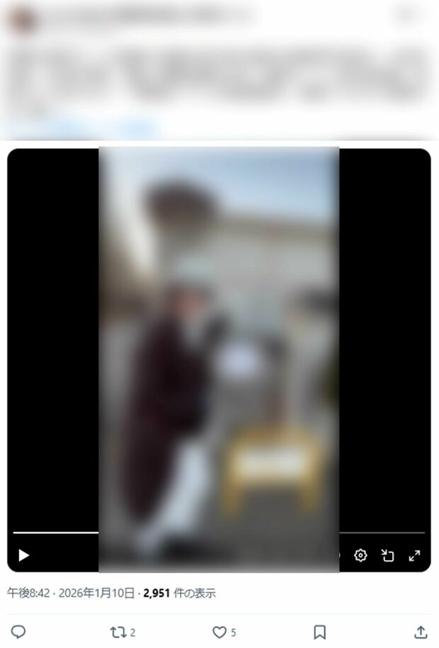 栃木県の県立高校に押しかける配信者（本人Xより）