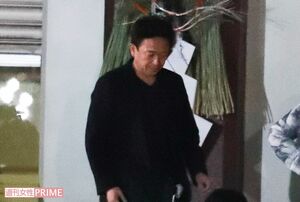 ぐったりしたリーダー城島茂（2018年元旦初詣）