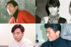 (左から)舟木一夫('68年)、薬丸裕英('84年)、東山紀之('96年)、舘ひろし('92年)