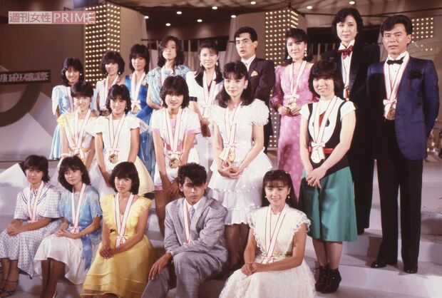 第3回『メガロポリス歌謡祭』に出場したアーティストら。ポップスグランプリは中森明菜が初受賞した