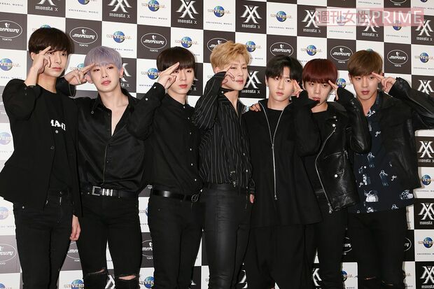 2017年5月に日本デビュー会見を行ったMONSTA X