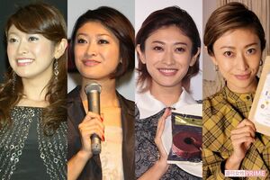 山田優（2004年・20歳、2009年・25歳、2015年・31歳、2021年・37歳　※37歳は本人のインスタグラムより）