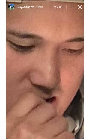 鈴木誠也が公開した大谷翔平の“どアップ”写真（鈴木のインスタグラムより）