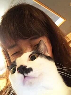 「珍しくツーショットをツイート♪」