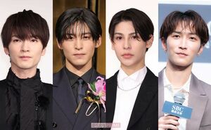 左から『SnowMan』の深澤辰哉、目黒蓮、ラウール、渡辺翔太