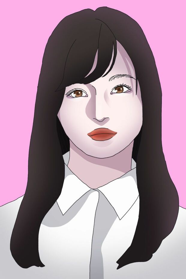 「橋本環奈の目」「北川景子の鼻」「石原さとみの口」を合体させた令和元年の“理想の顔”　イラスト／コバノン