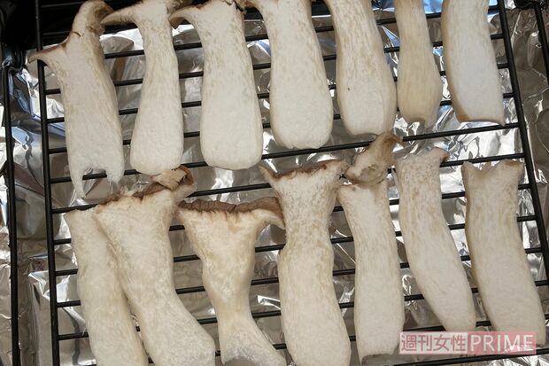 7~8分レンチンすると干し野菜に変身！