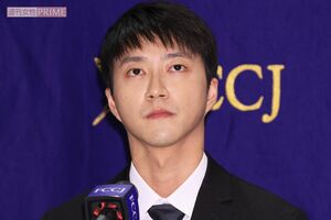 2023年7月27日、日本外国特派員協会で緊急会見を行った江宏傑