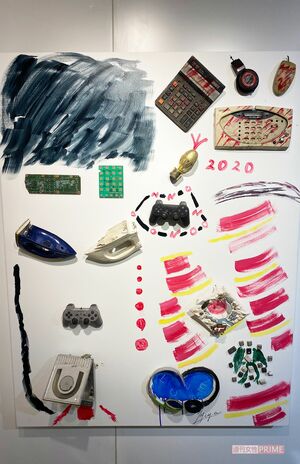 手越裕也が作ったアート作品。昨今のコロナ禍への憂いと未来への希望が込められている