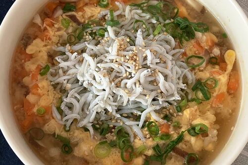 みそとしらすの雑炊