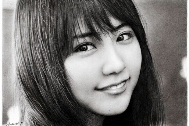 有村架純（鉛筆画）