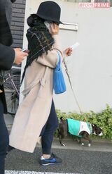 2016年、記者の名刺を受けとると、携帯を手にして電話をかけ始めた井上真央