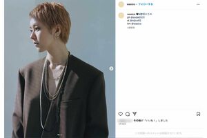 1月中旬、明るめのピンク色に髪を染め上げた姿が公開されていた唐田えりか（担当ヘアメイクアーティストのインスタグラムより）