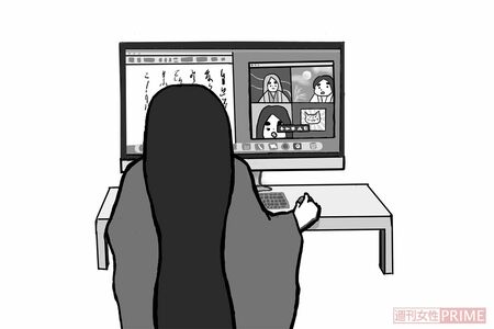 紫式部は勝手にリモートワークを宣言! イラスト/MITO