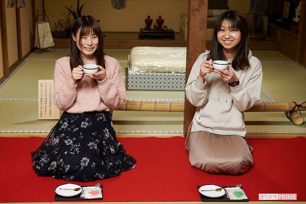 御便殿でいただくお茶は格別！　撮影／山田智絵