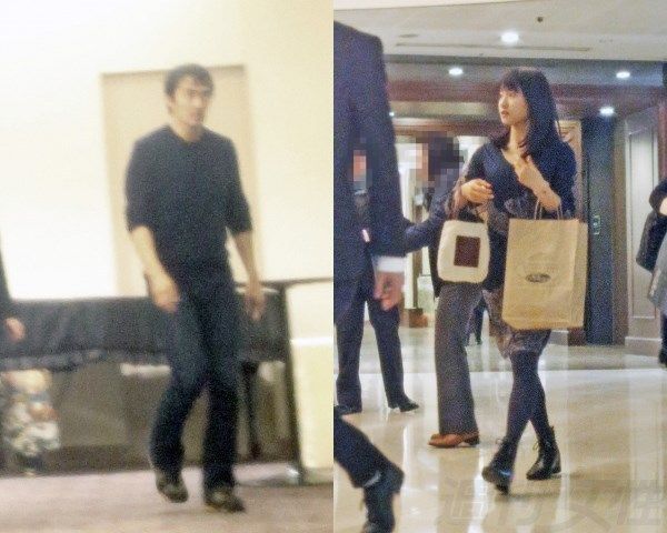 '15年12月、『下町ロケット』の打ち上げで一次会会場を中座する主演の阿部(左)、会場入りする土屋(右)