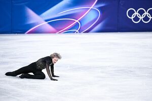 マリニンのまさかのミスに、会場からは悲鳴も　撮影／JMPA