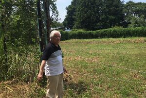 那須町で汚染土を埋め戻す実証実験が予定されているテニスコート跡