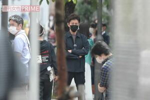 2020年6月下旬のドラマ『BG』ロケ。演者やスタッフ、エキストラはコロナ対策