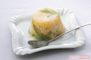 中華風ほたての卵とじ寒天（撮影／廣瀬靖士）
