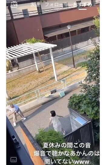 物議を醸した“爆音”のラジオ体操に関する投稿（ツイッターより）