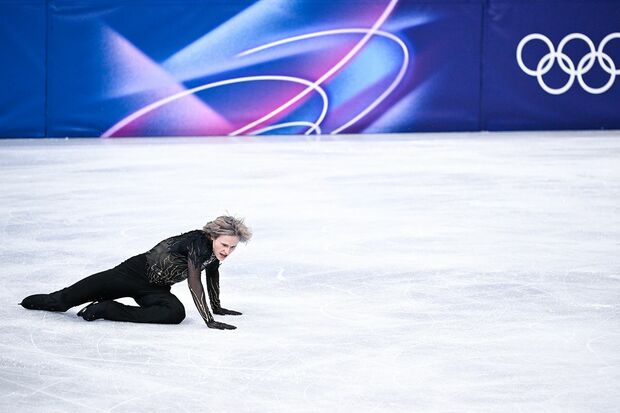 マリニンのまさかのミスに、会場からは悲鳴も　撮影／JMPA